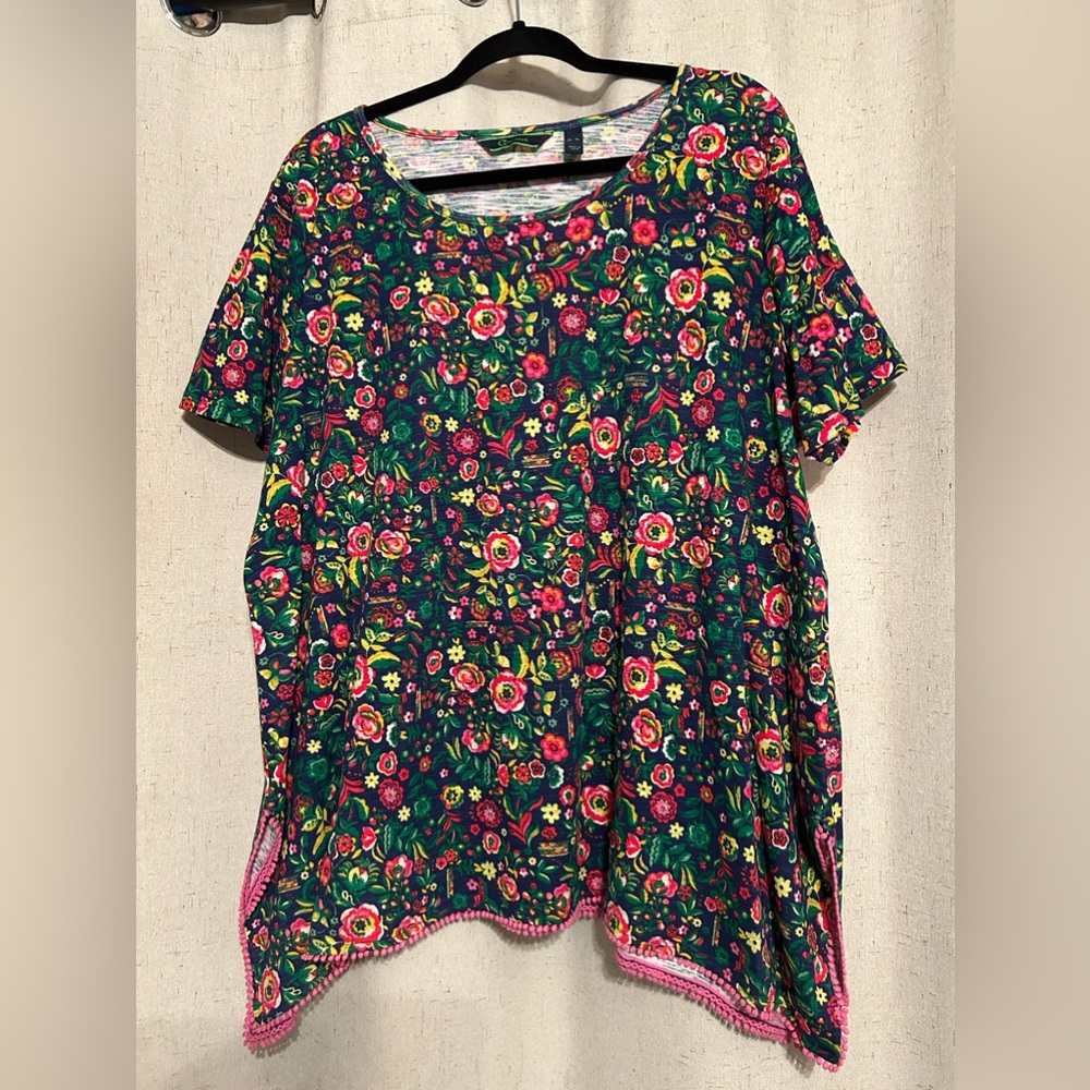 C Wonder Multi-colored floral top.